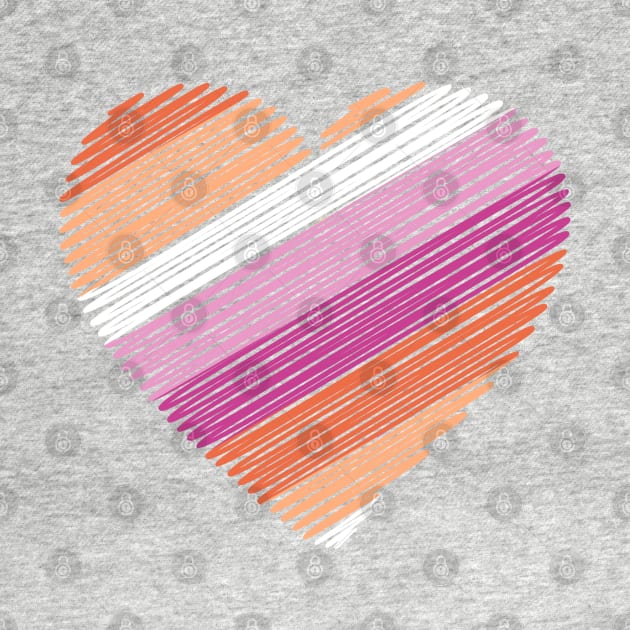 Lesbian Flag Heart by MarcyRangel